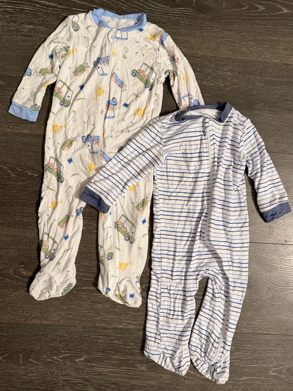 Milkberry Baby Boy Pajamas Golf and Blue Striped
